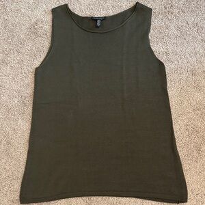 Eileen Fisher Dark Green Tank Top